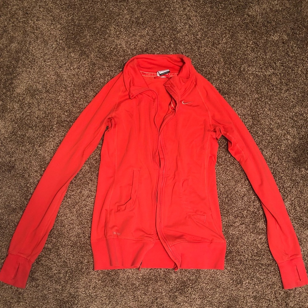 Nike zip up jacket with thumb holes